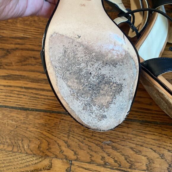 Francesco Russo high heel sandal beige and black size 35 - Picture 11 of 12